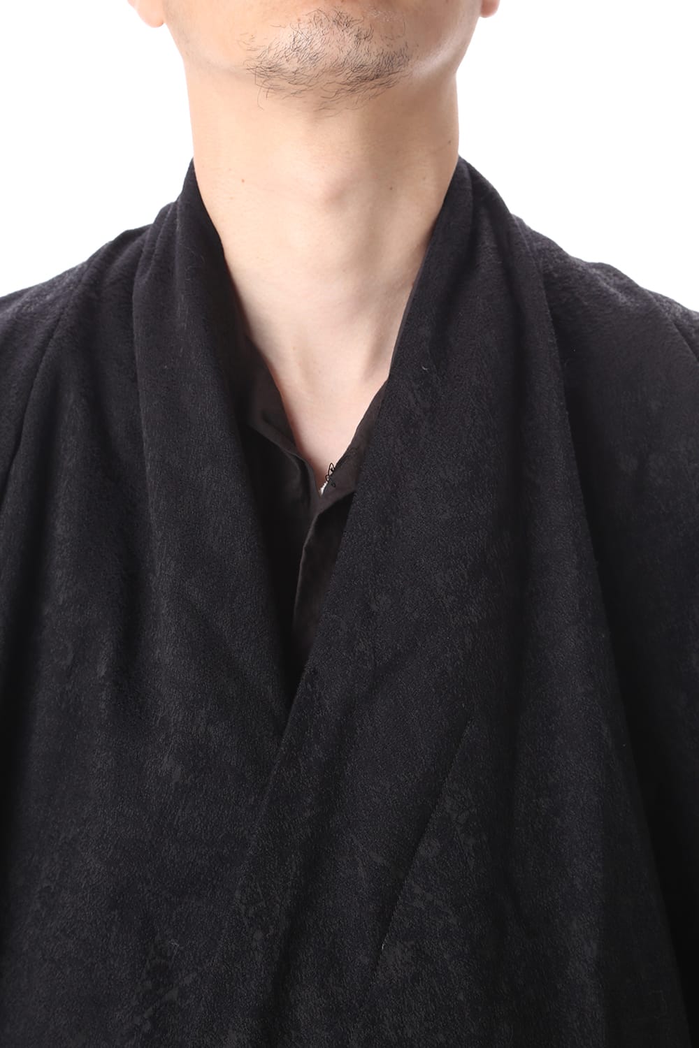 ドレープ ジャガード ブルゾン ブラック