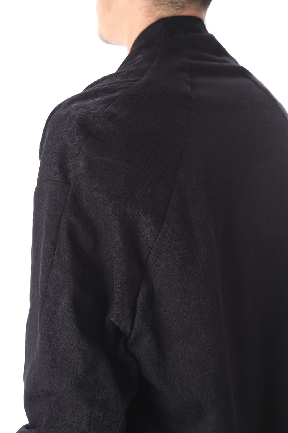 ドレープ ジャガード ブルゾン ブラック