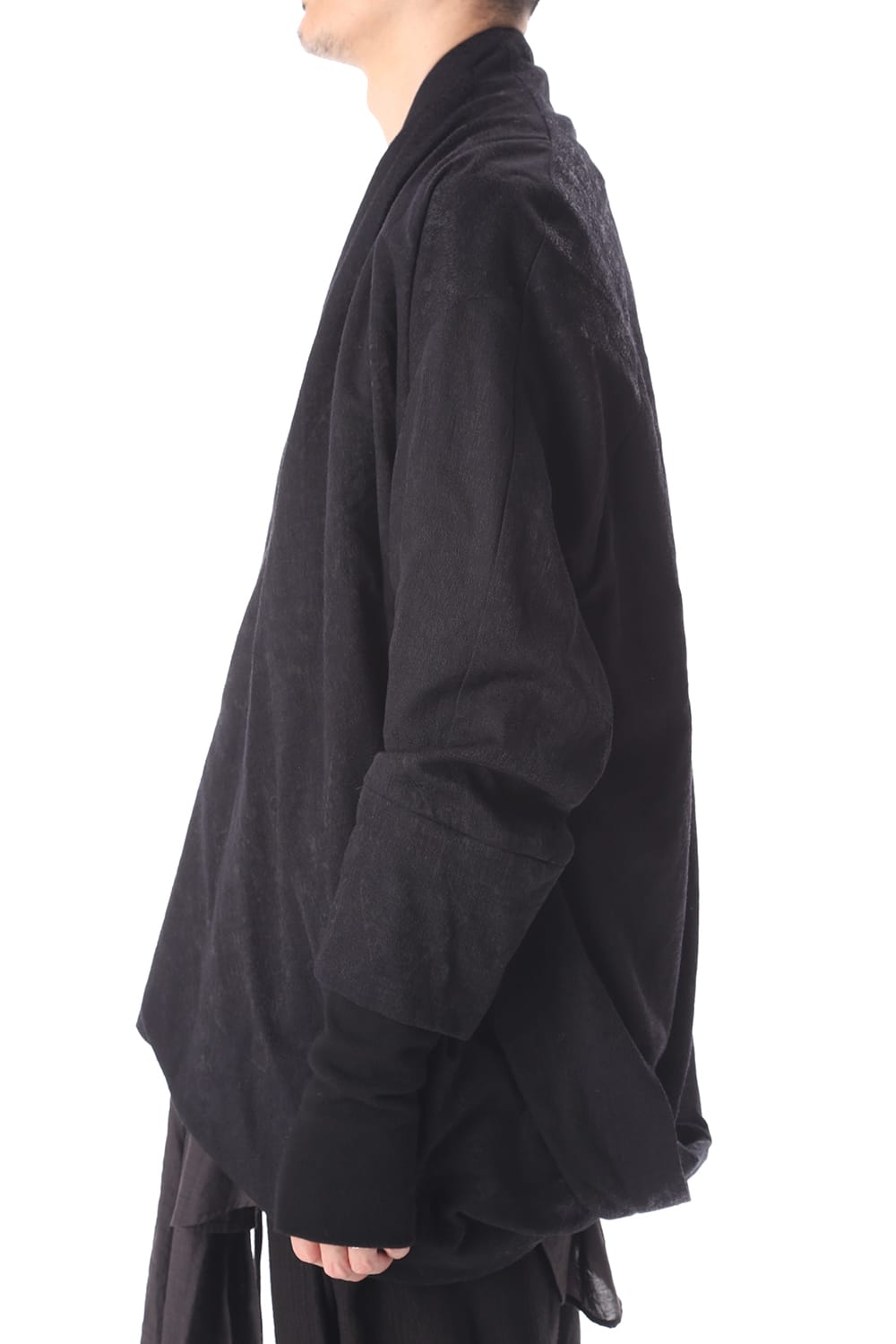 ドレープ ジャガード ブルゾン ブラック