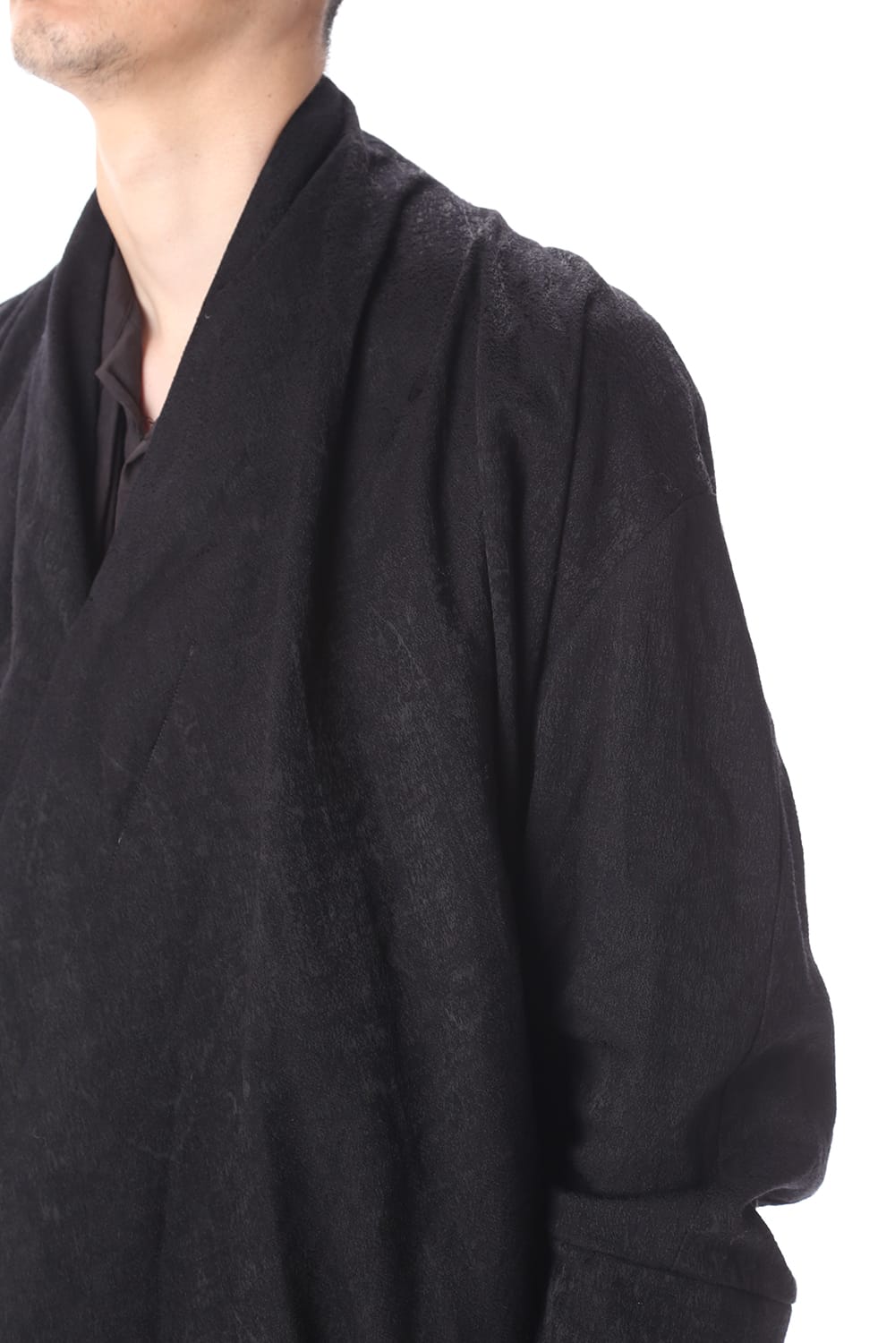 ドレープ ジャガード ブルゾン ブラック