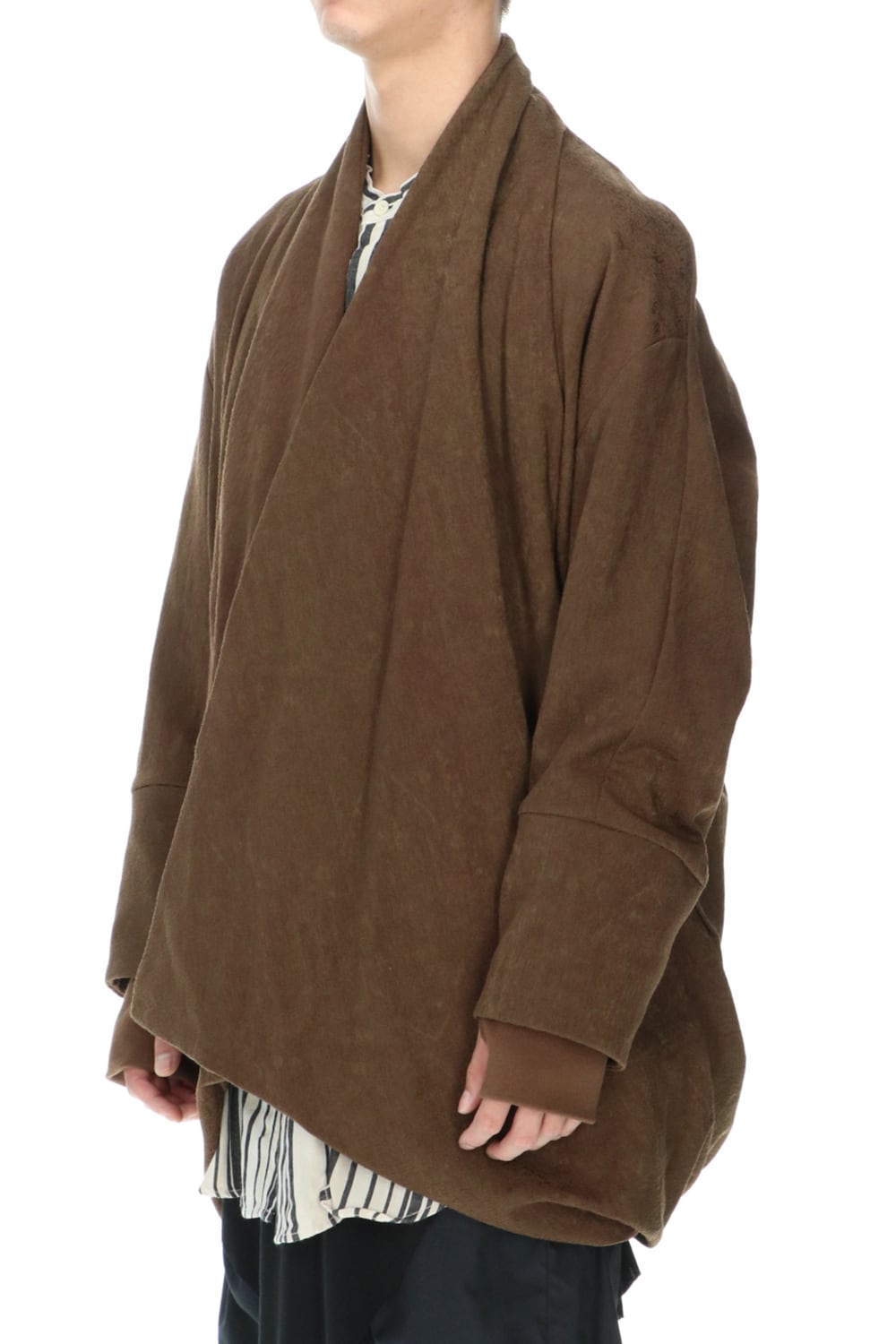 ドレープ ジャガード ブルゾン ブラウン