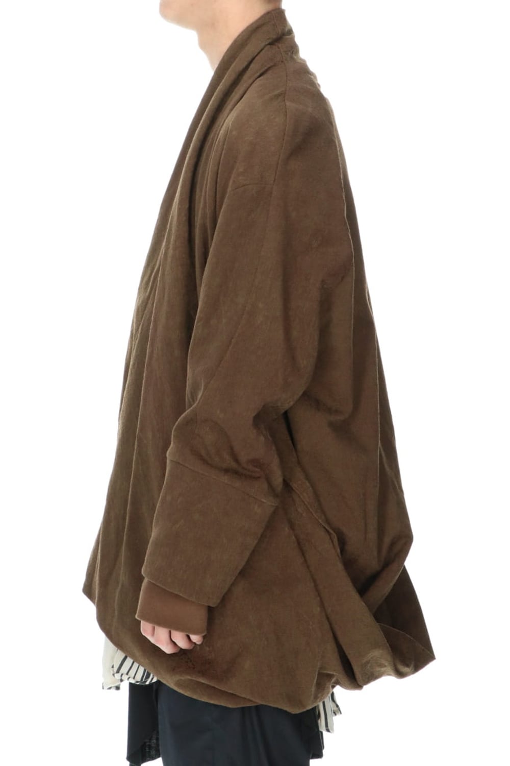 ドレープ ジャガード ブルゾン ブラウン