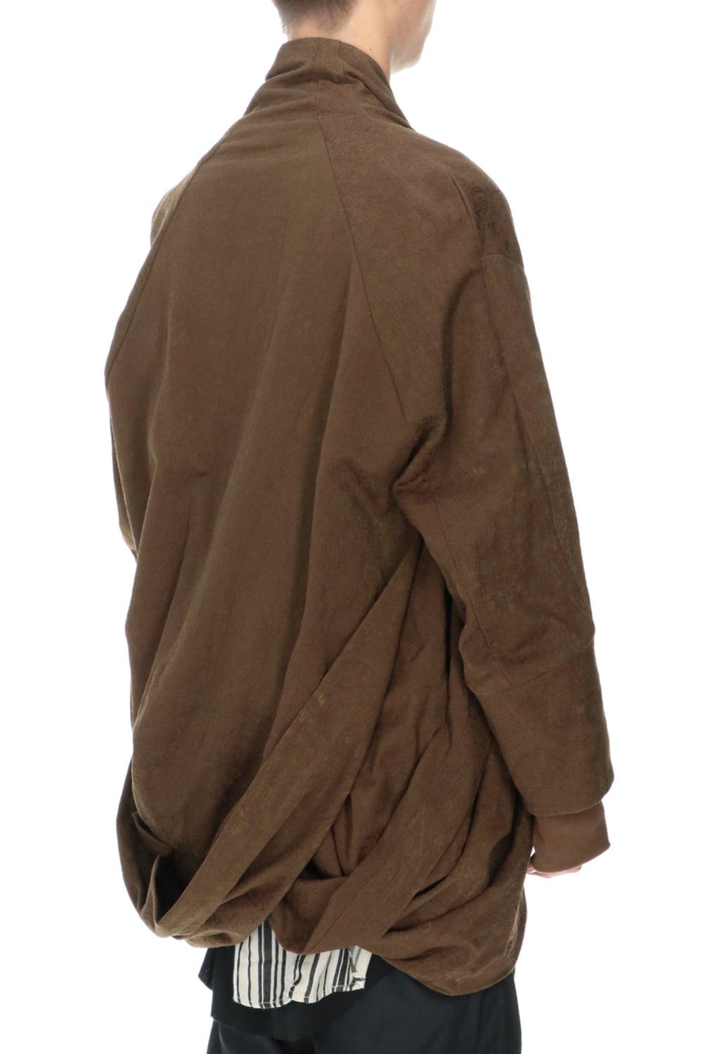 ドレープ ジャガード ブルゾン ブラウン