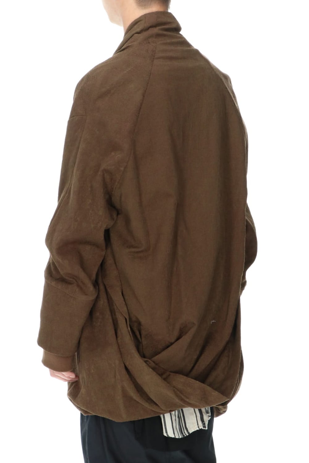 ドレープ ジャガード ブルゾン ブラウン