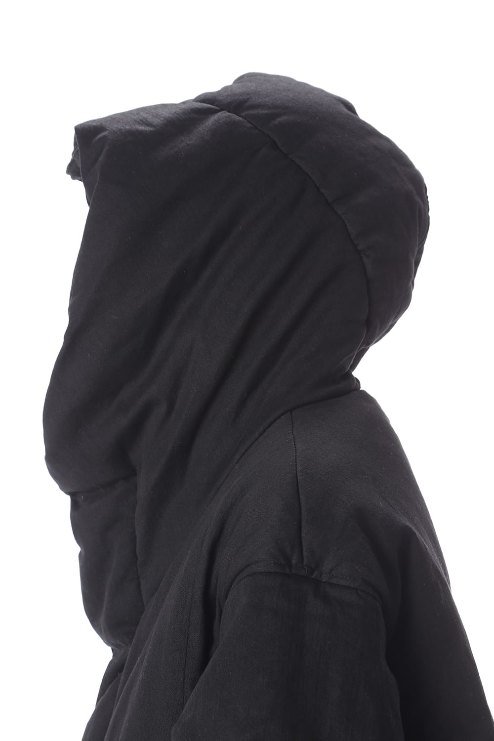 PADDED DENIM COAT Black