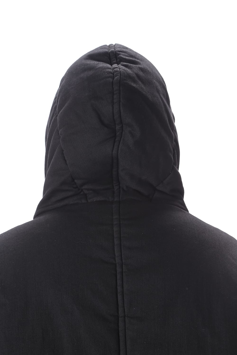 PADDED DENIM COAT Black