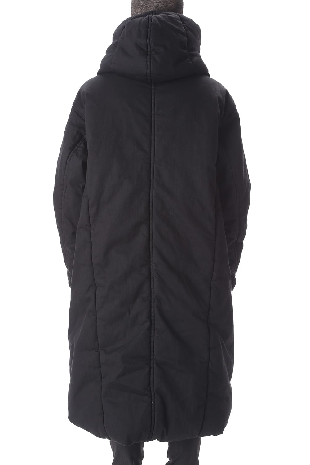 PADDED DENIM COAT Black