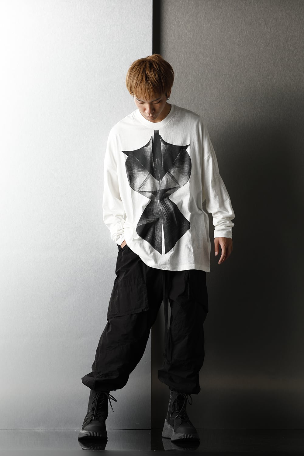 LS PRINT T-SHIRT OFF WHITE