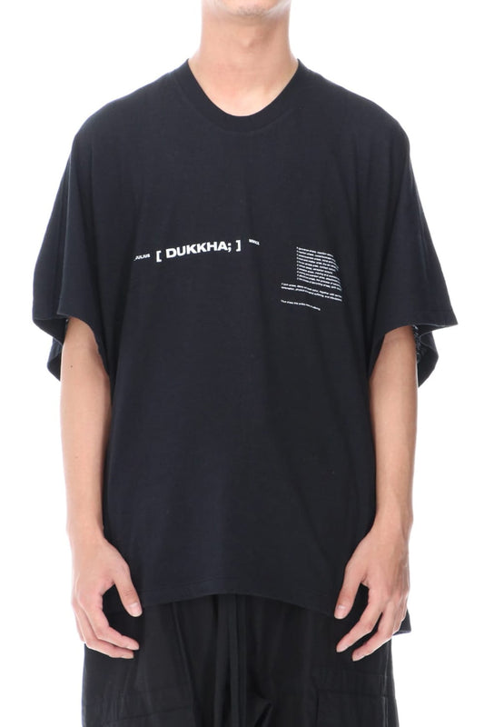 DOLMAN SLEEVE PRINT T-SHIRT BLACK