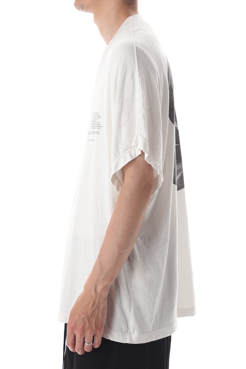 DOLMAN SLEEVE PRINT T-SHIRT OFF WHITE