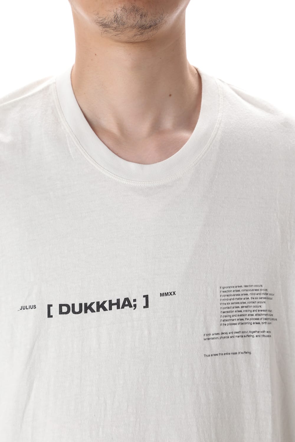 DOLMAN SLEEVE PRINT T-SHIRT OFF WHITE