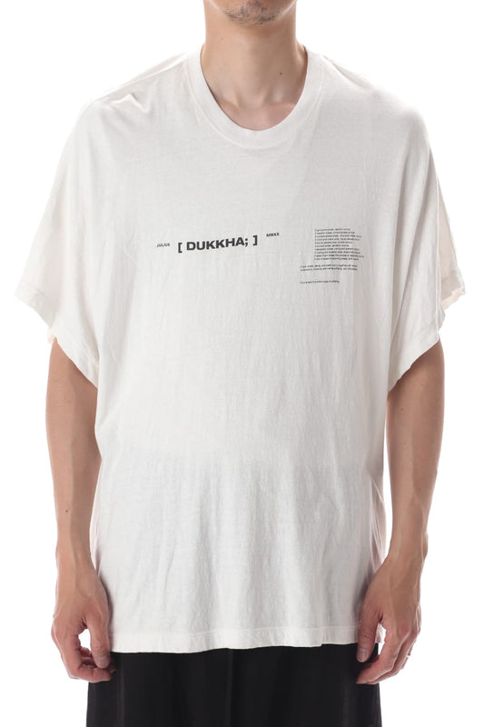 DOLMAN SLEEVE PRINT T-SHIRT OFF WHITE