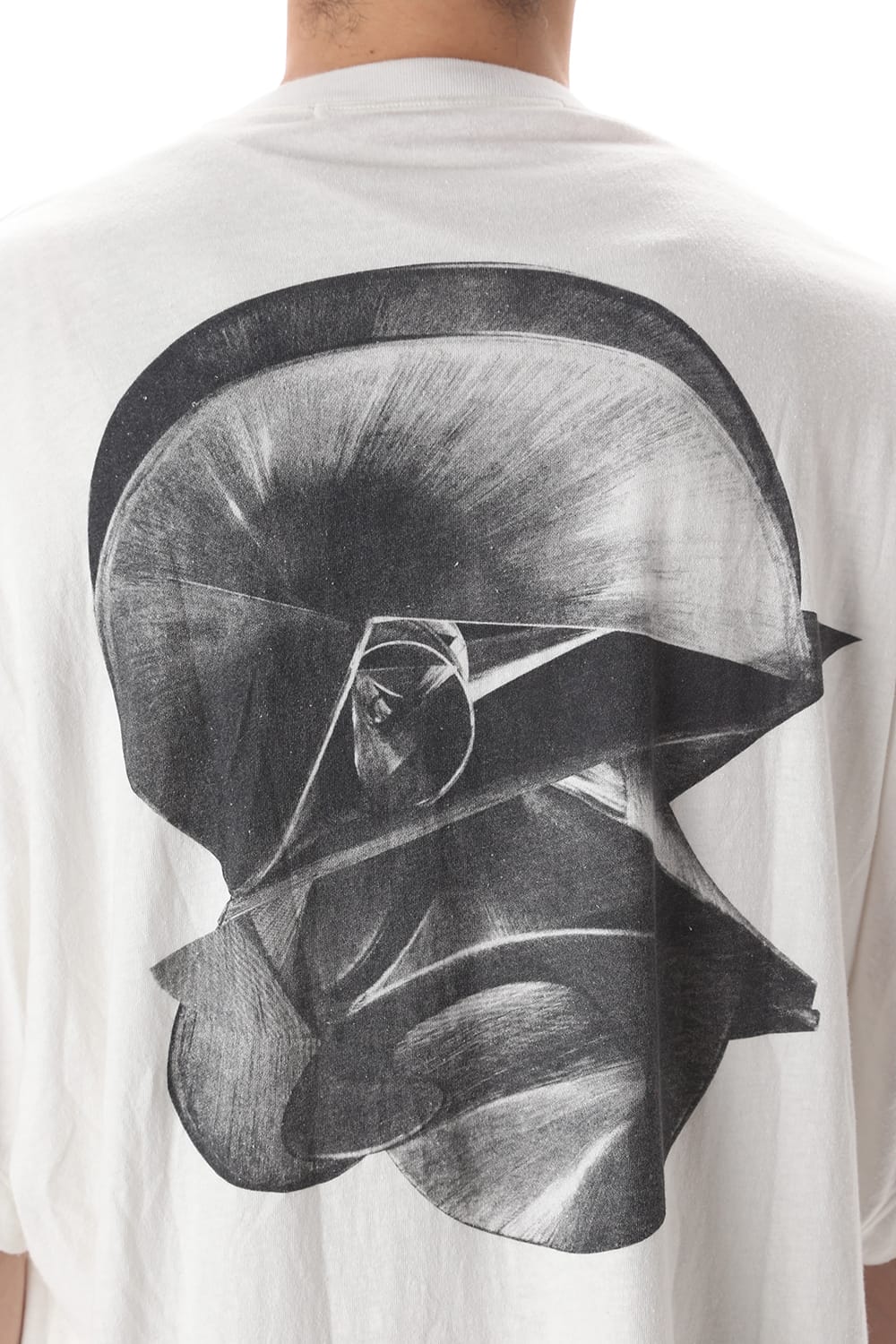 DOLMAN SLEEVE PRINT T-SHIRT OFF WHITE