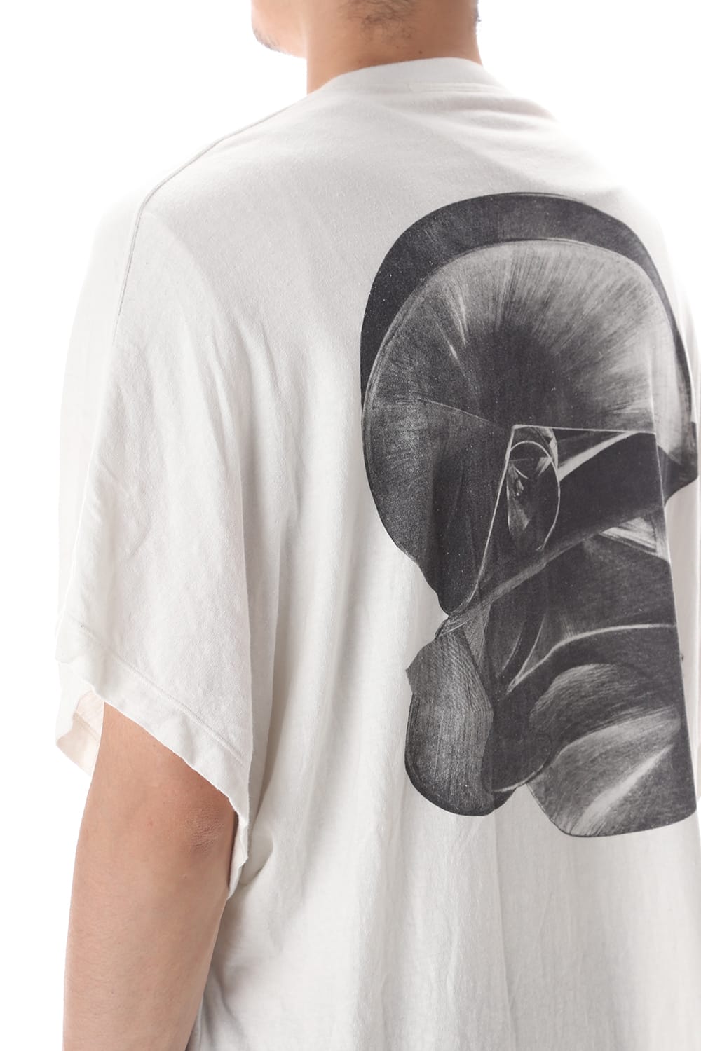 DOLMAN SLEEVE PRINT T-SHIRT OFF WHITE