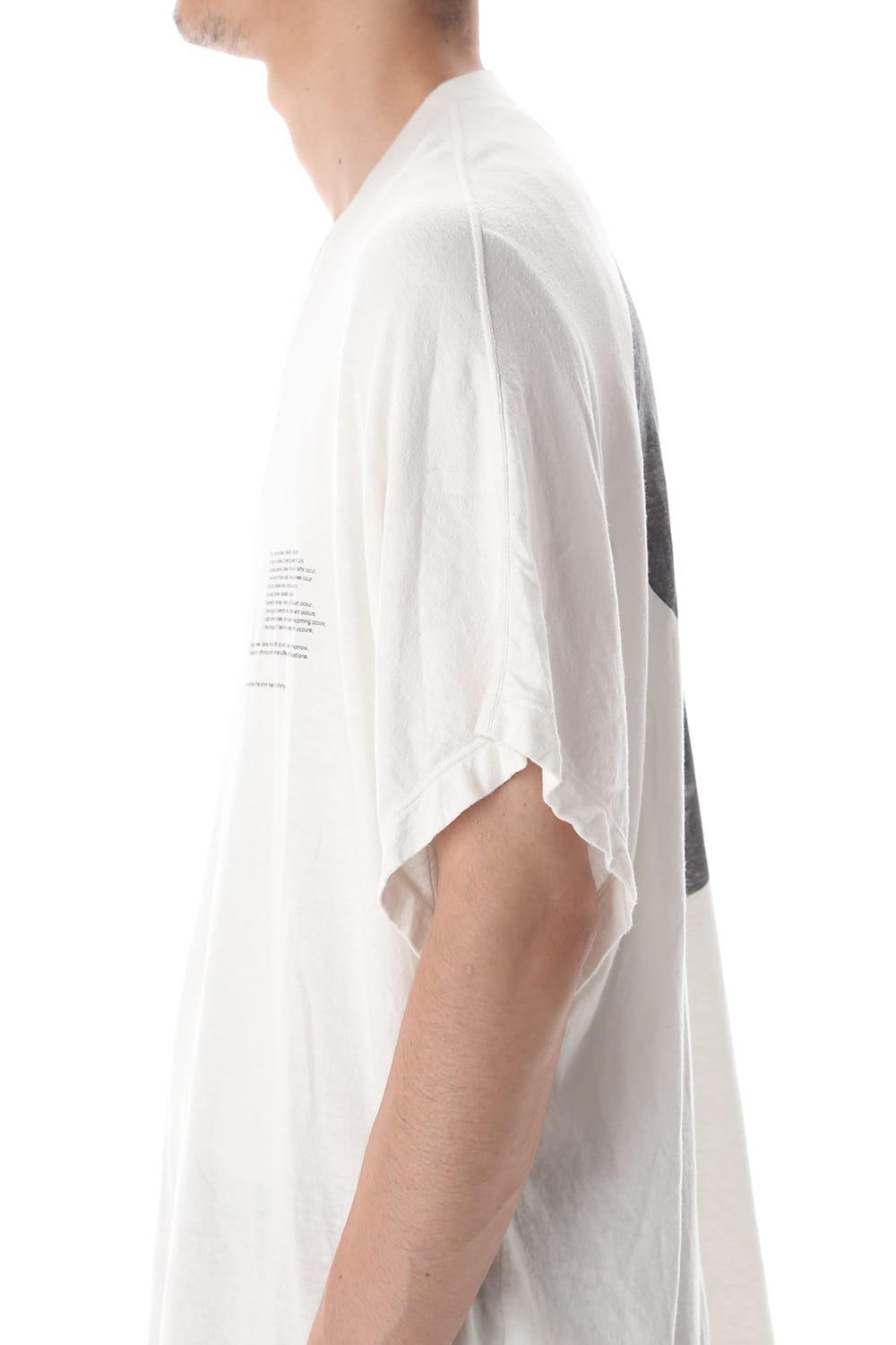 DOLMAN SLEEVE PRINT T-SHIRT OFF WHITE