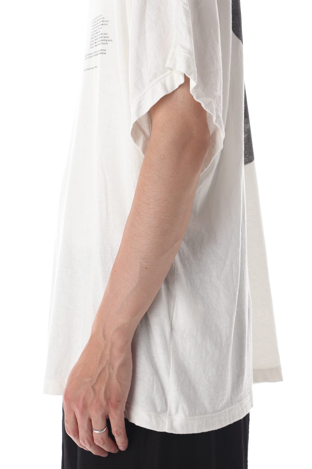 DOLMAN SLEEVE PRINT T-SHIRT OFF WHITE