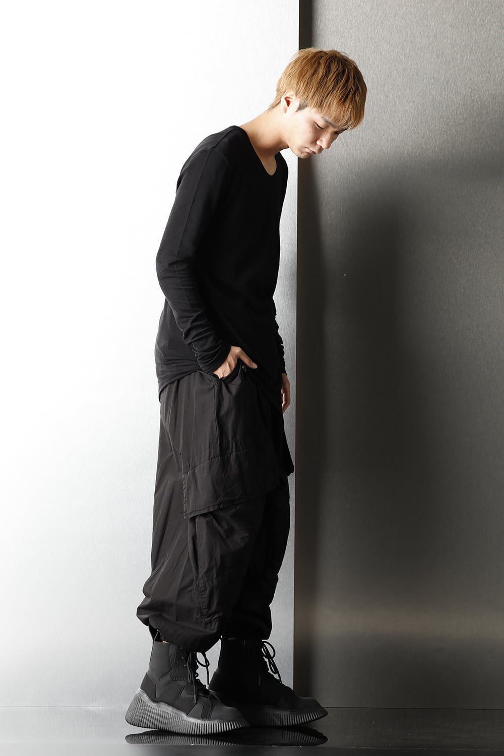 ループ ロングスリーブ T-シャツ ブラック