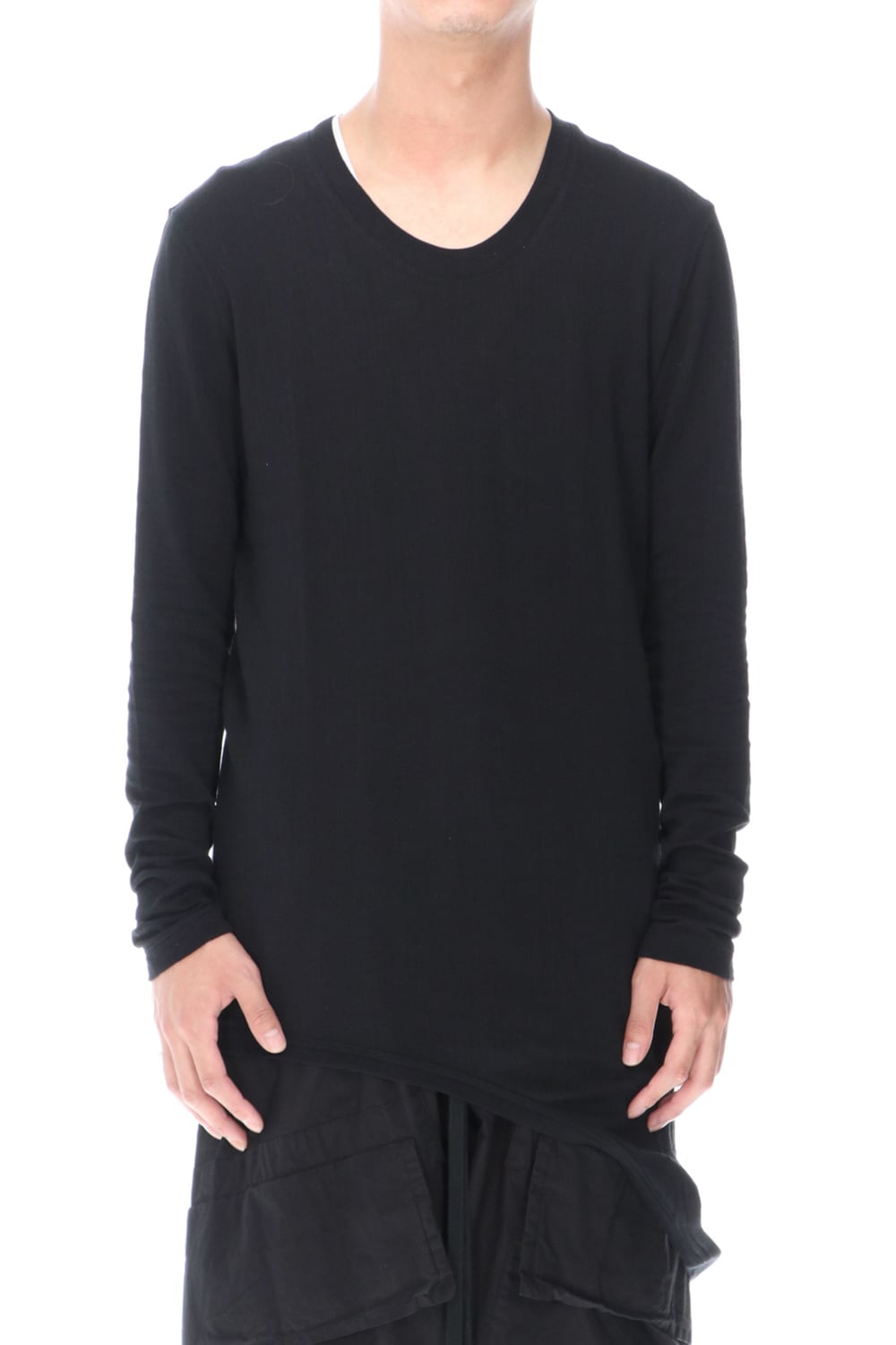 ループ ロングスリーブ T-シャツ ブラック
