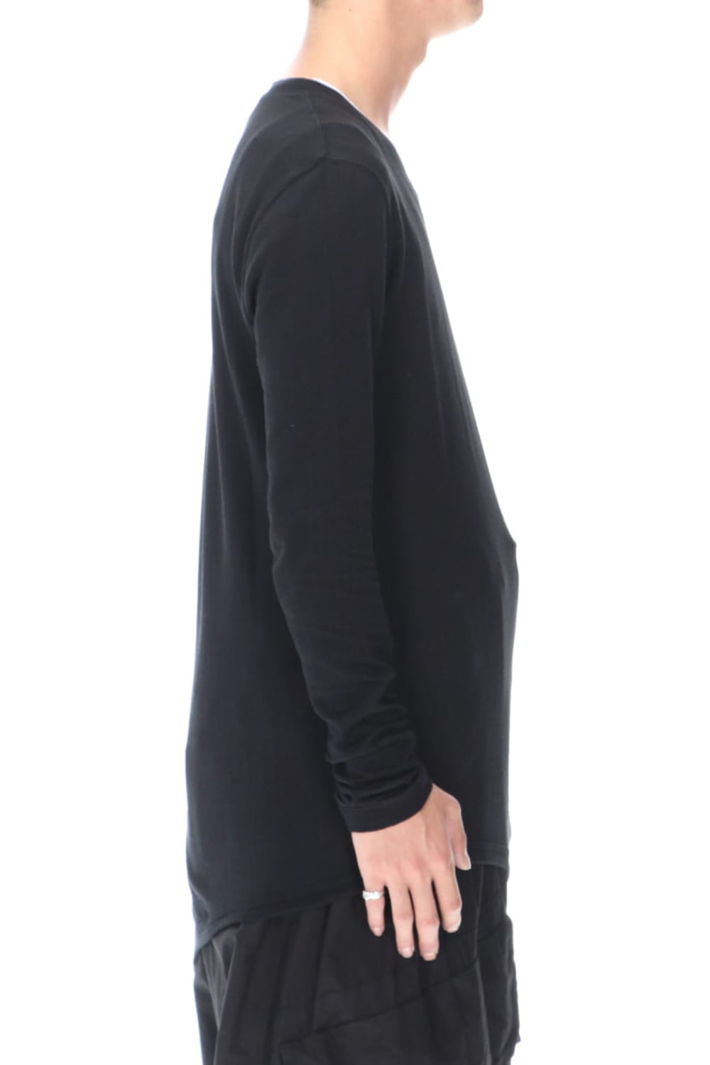 ループ ロングスリーブ T-シャツ ブラック