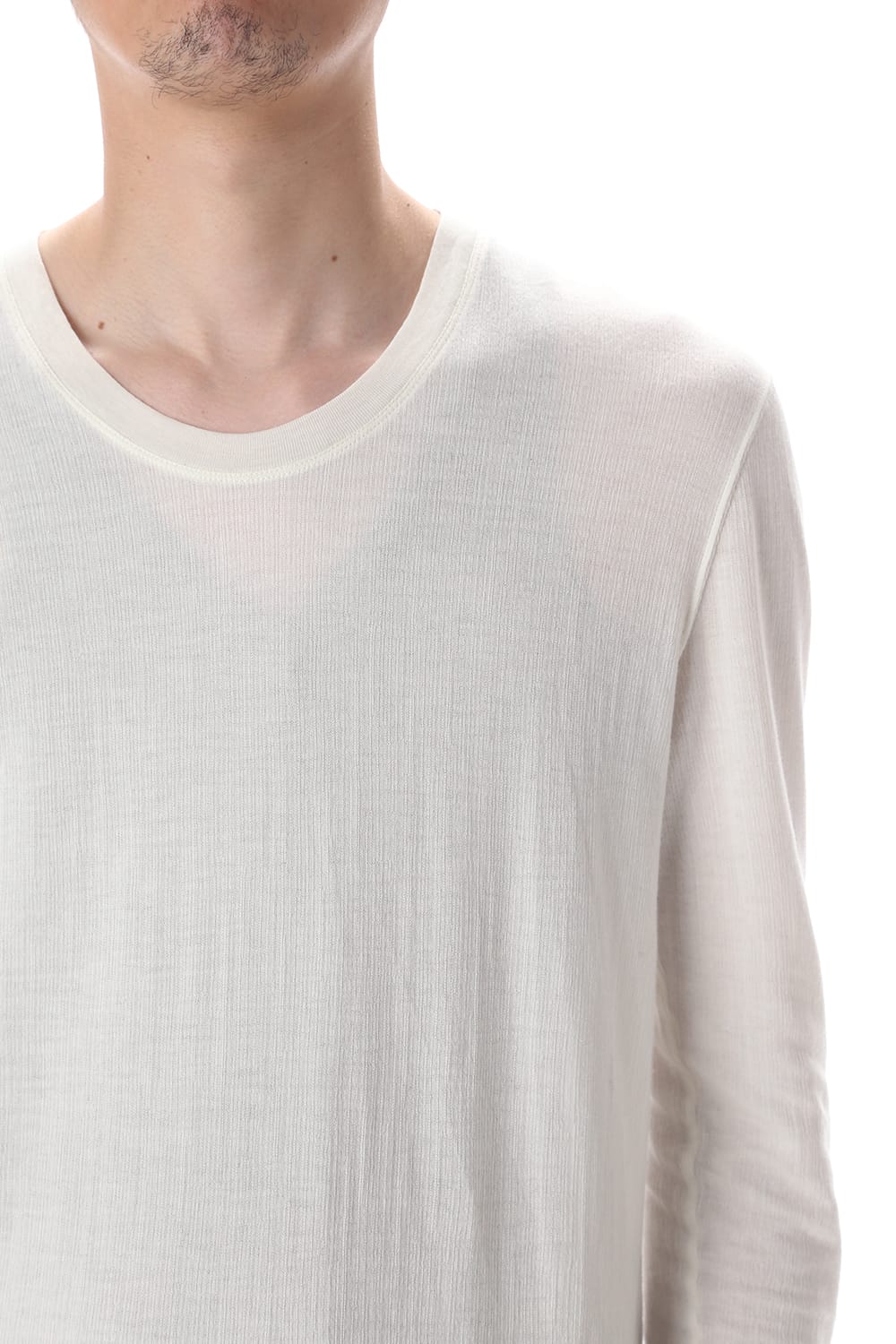 ループ ロングスリーブ T-シャツ オフホワイト