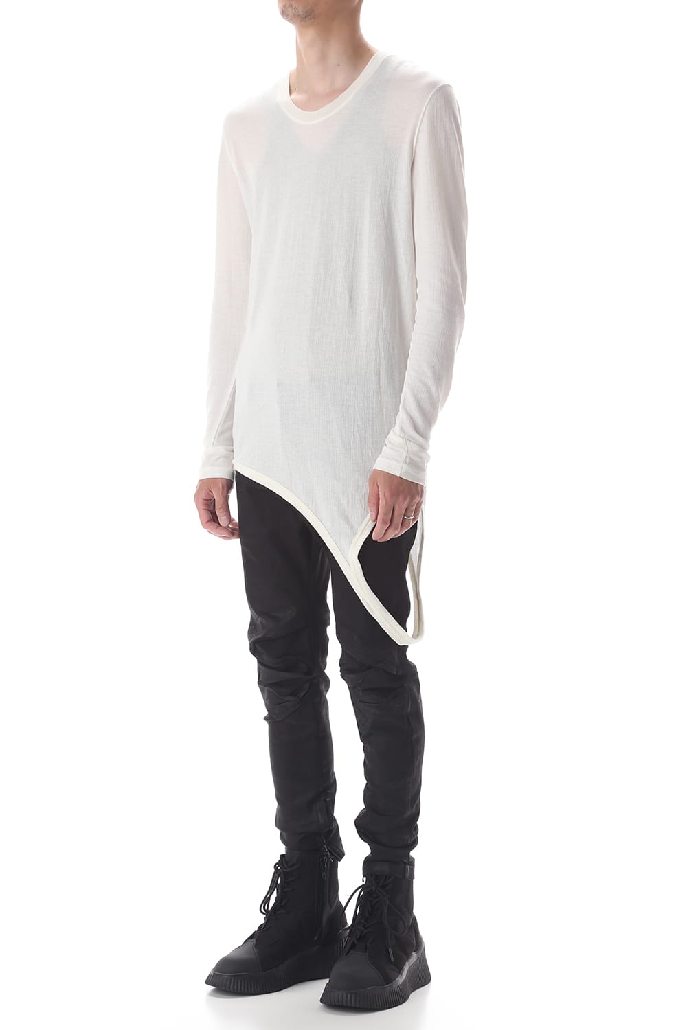 ループ ロングスリーブ T-シャツ オフホワイト