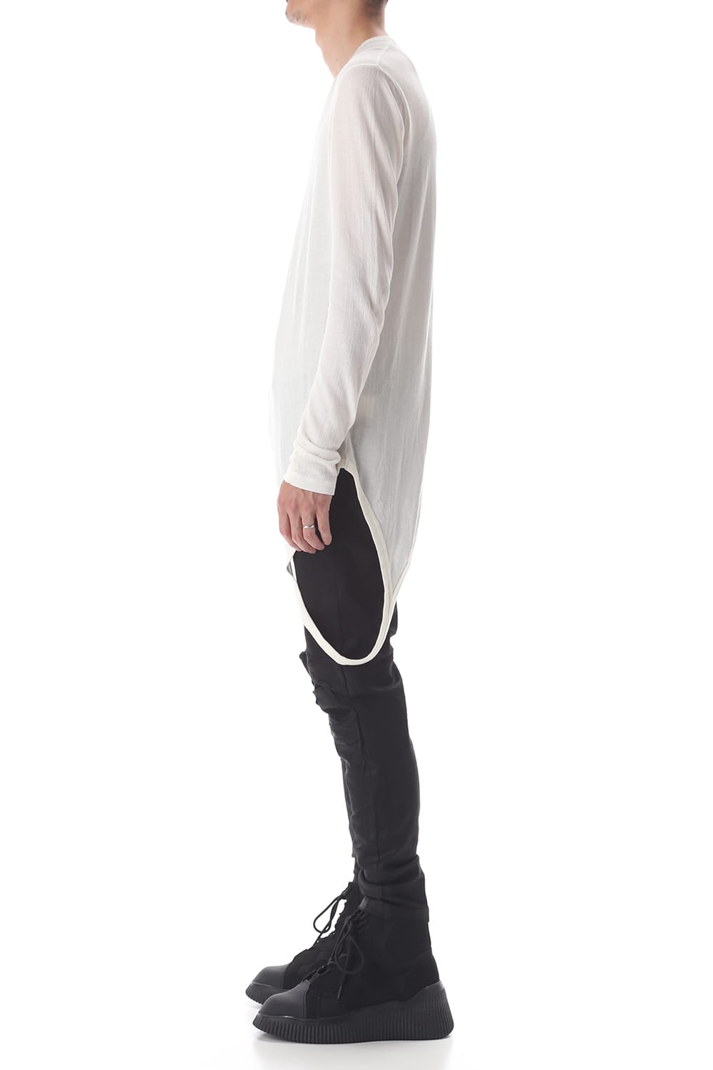ループ ロングスリーブ T-シャツ オフホワイト