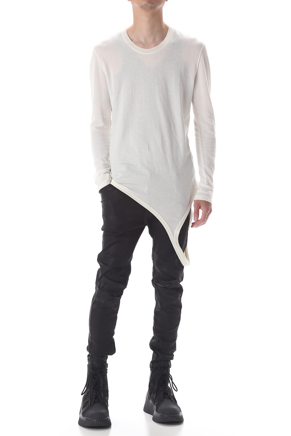 ループ ロングスリーブ T-シャツ オフホワイト