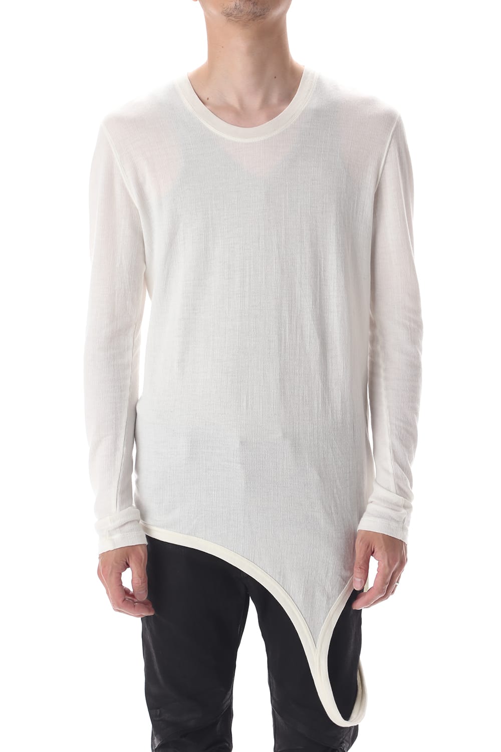 ループ ロングスリーブ T-シャツ オフホワイト