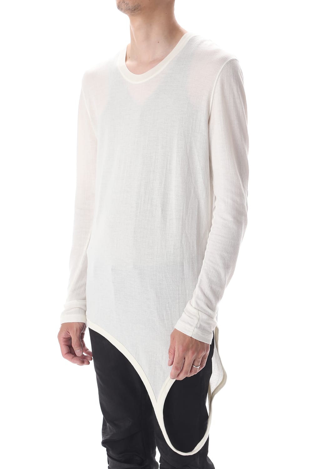 ループ ロングスリーブ T-シャツ オフホワイト
