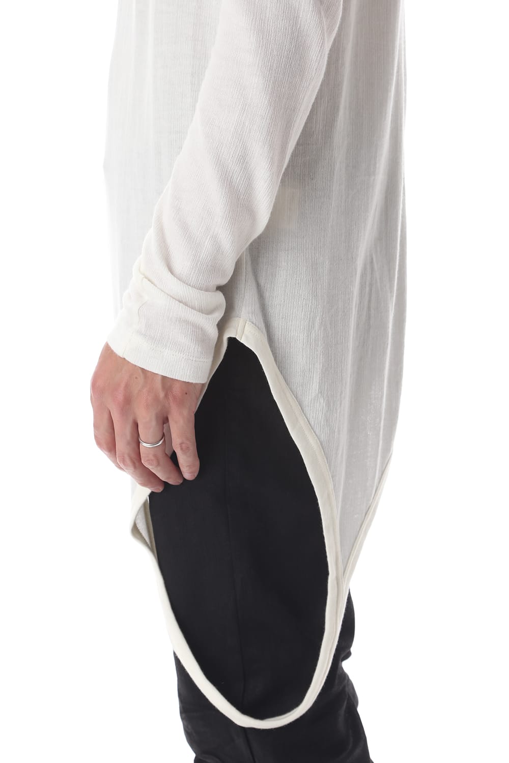 ループ ロングスリーブ T-シャツ オフホワイト