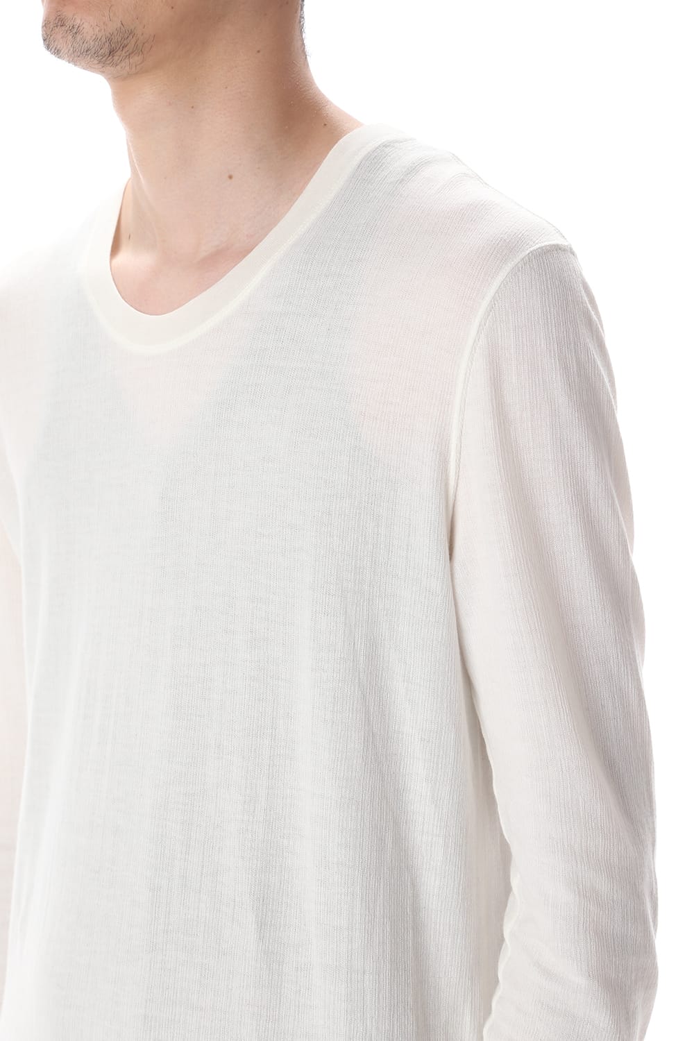 ループ ロングスリーブ T-シャツ オフホワイト