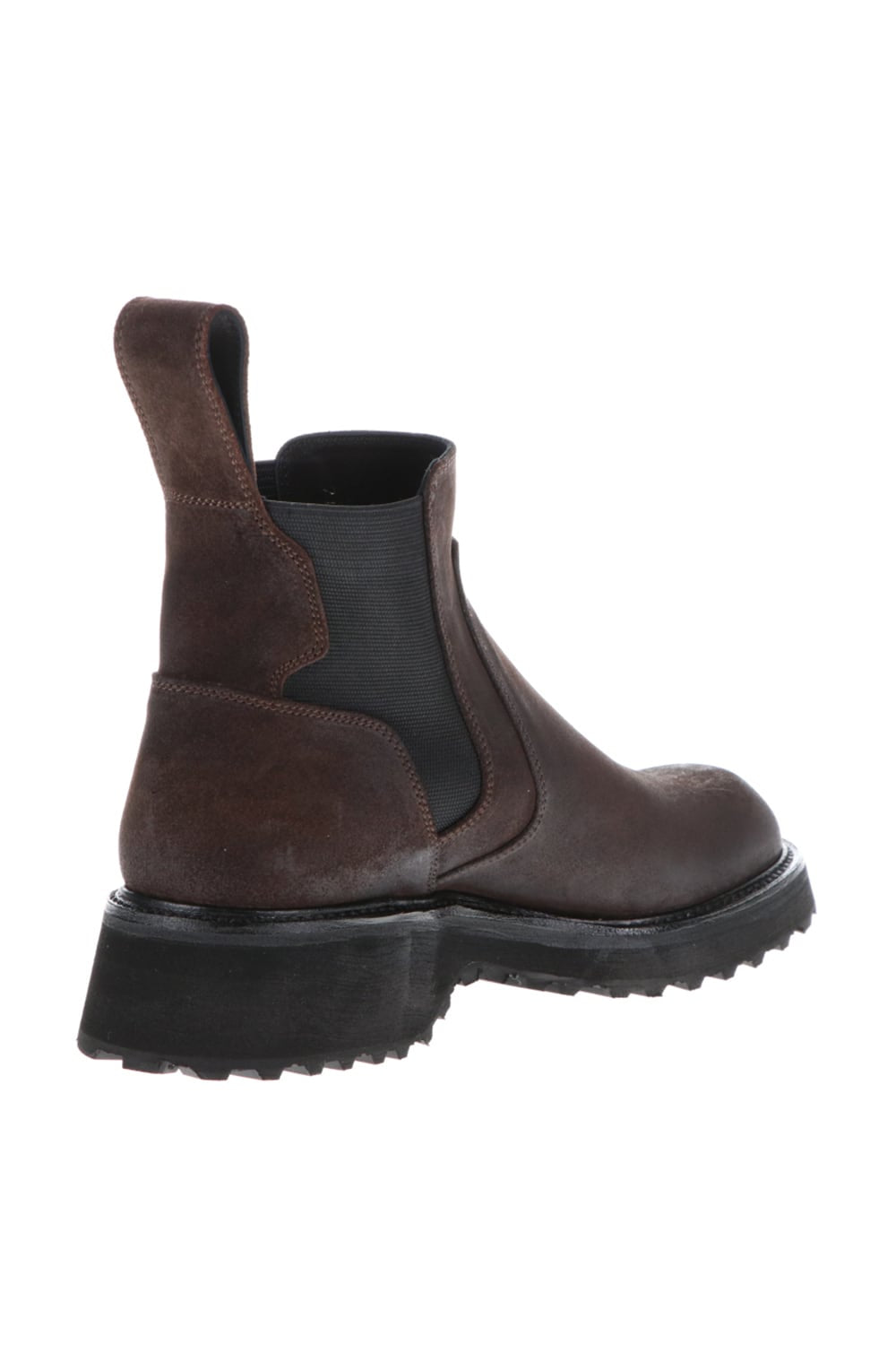 COATED SUEDE CHELSEA BOOTS BROWN