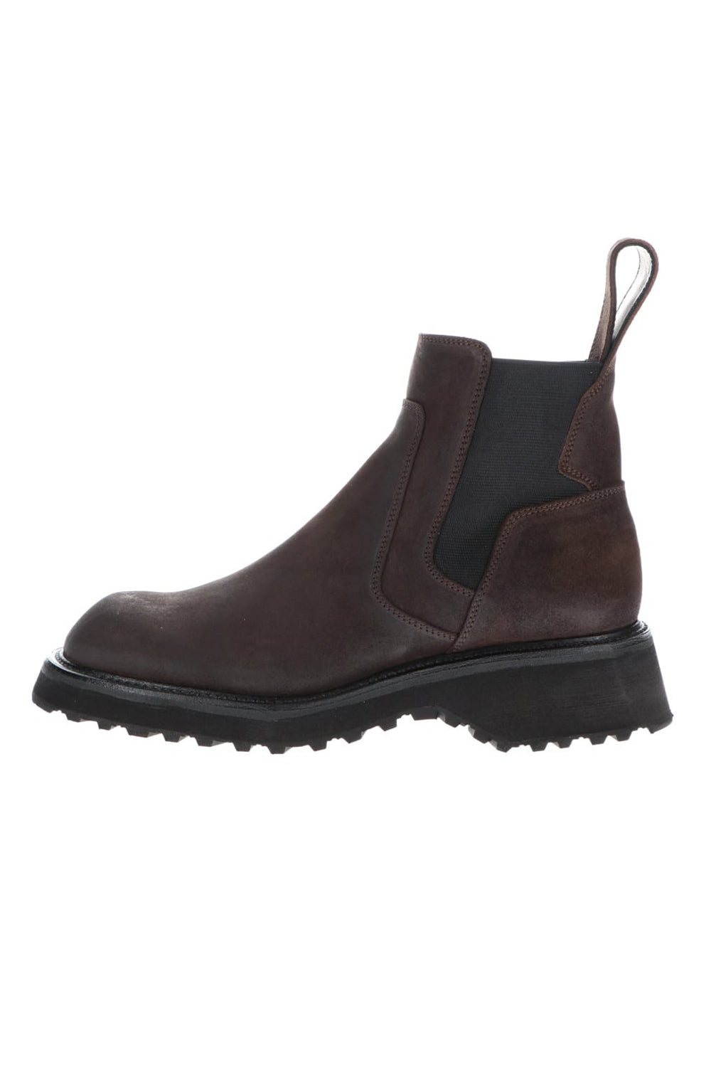 COATED SUEDE CHELSEA BOOTS BROWN