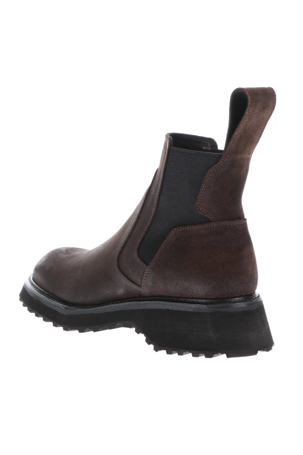 COATED SUEDE CHELSEA BOOTS BROWN