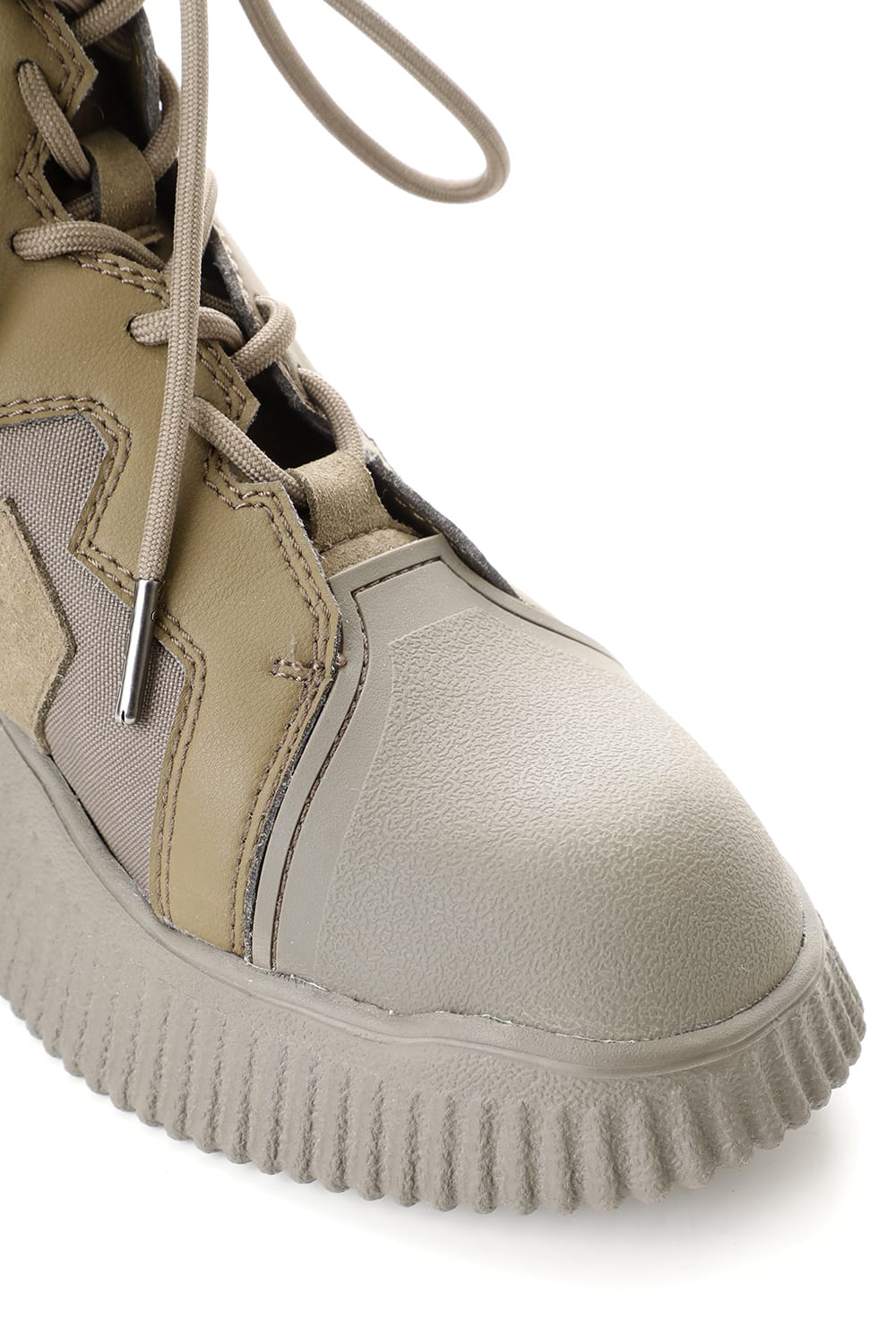 PADDED LACE-UP BOOTS KHAKI