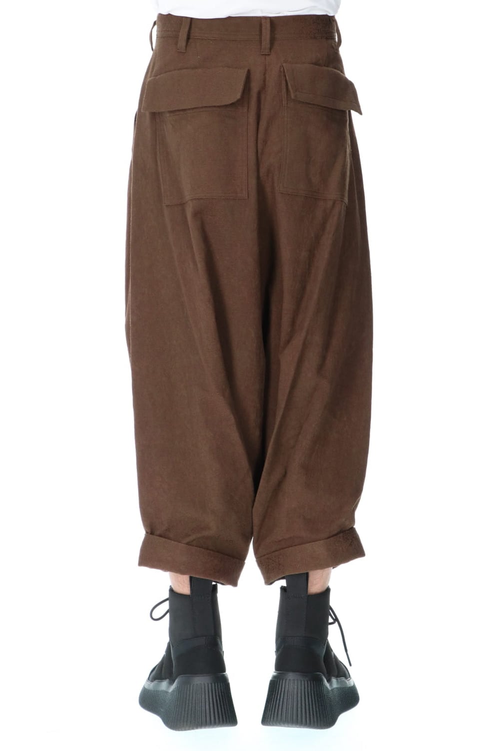 TUCK BAGGY PANTS BROWN