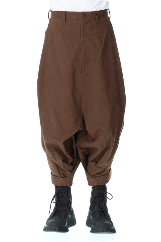 TUCK BAGGY PANTS BROWN