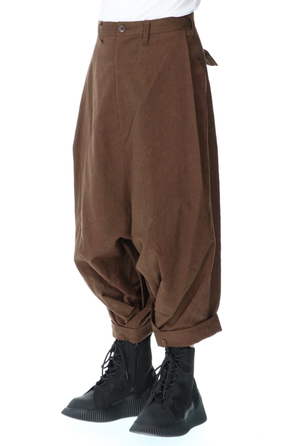 TUCK BAGGY PANTS BROWN