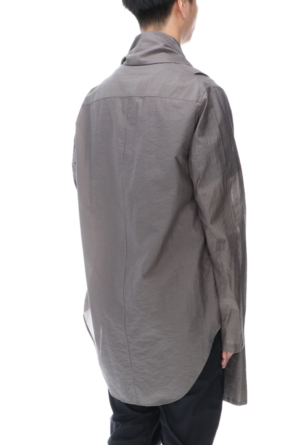 SCARF COLLAR SHIRT STEEL