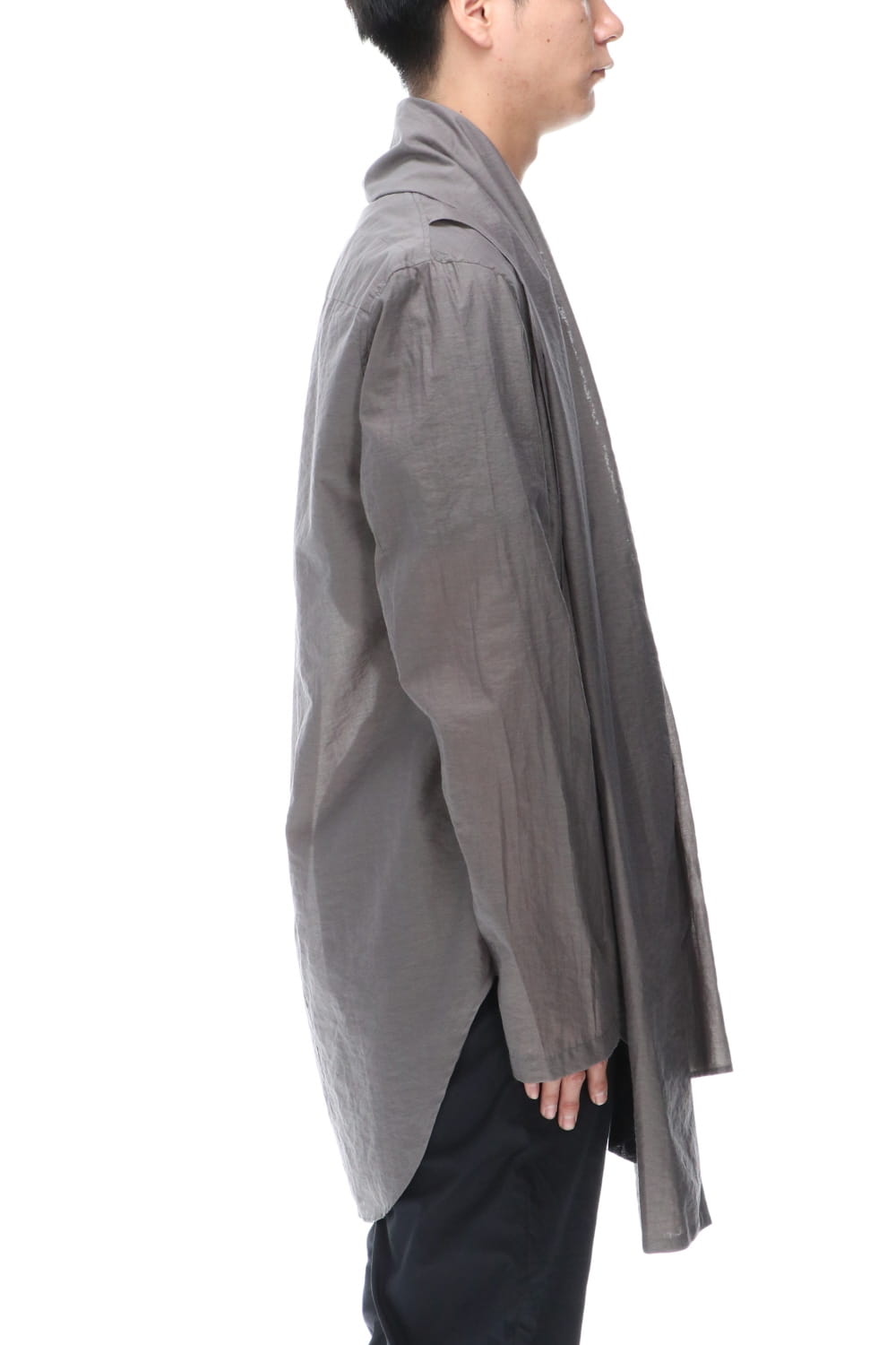 SCARF COLLAR SHIRT STEEL