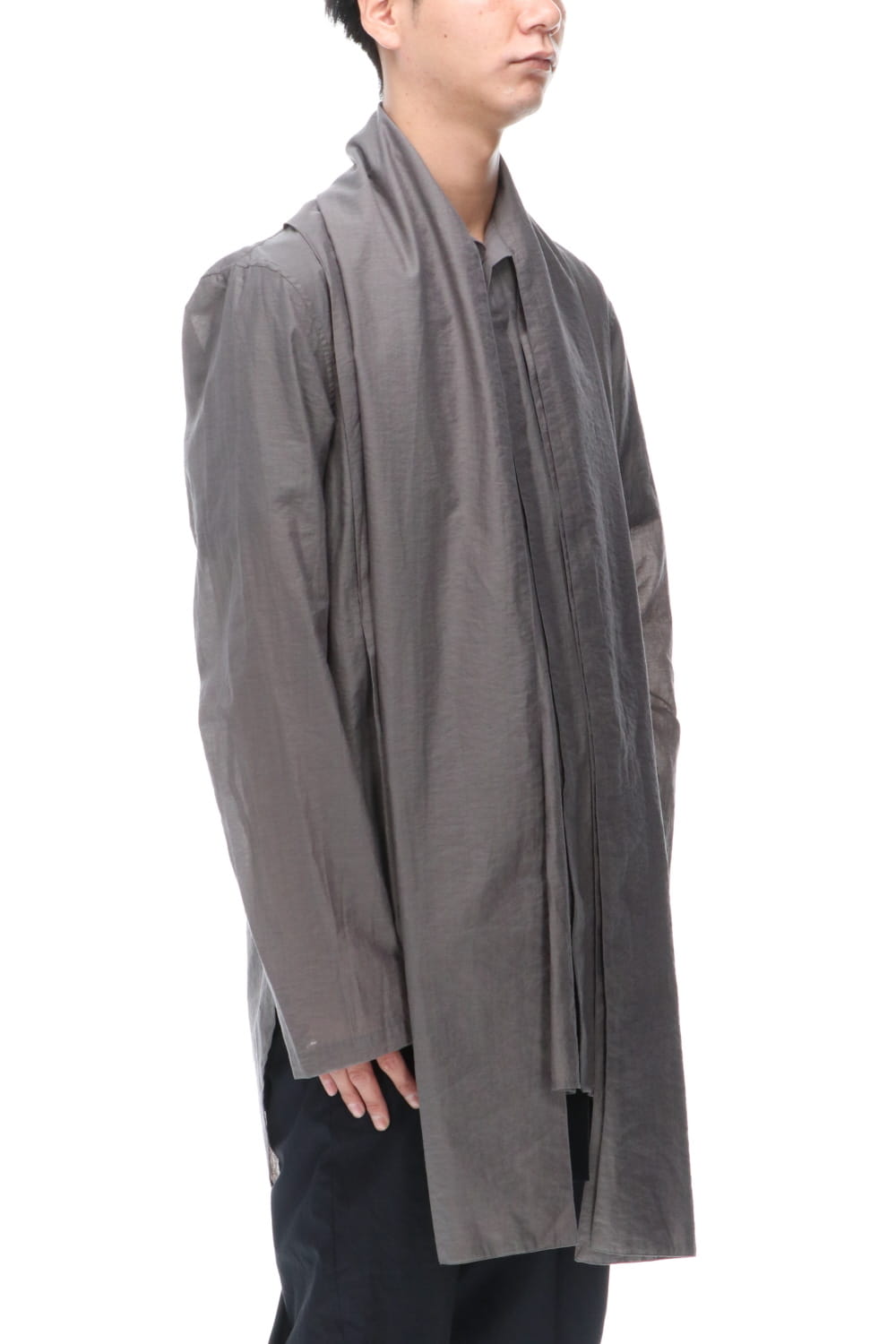 SCARF COLLAR SHIRT STEEL