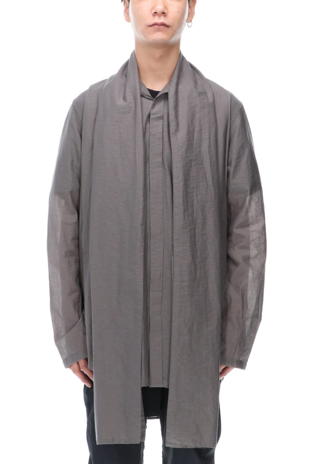 SCARF COLLAR SHIRT STEEL