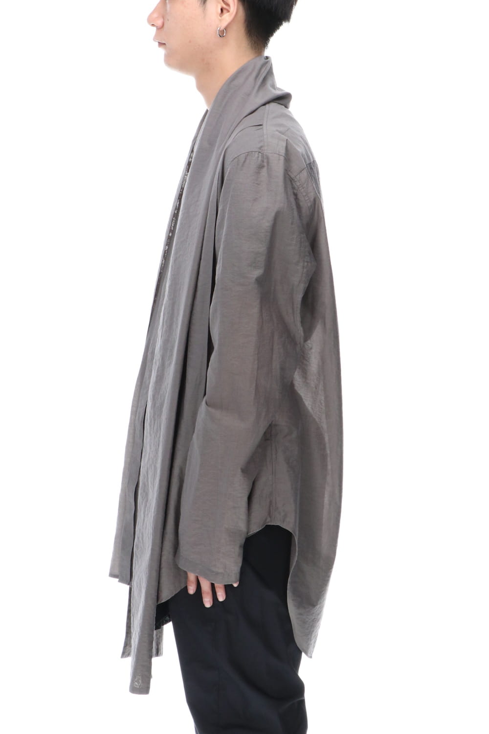 SCARF COLLAR SHIRT STEEL