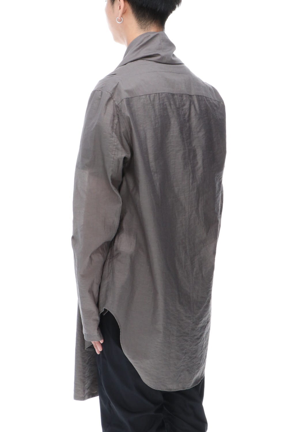 SCARF COLLAR SHIRT STEEL