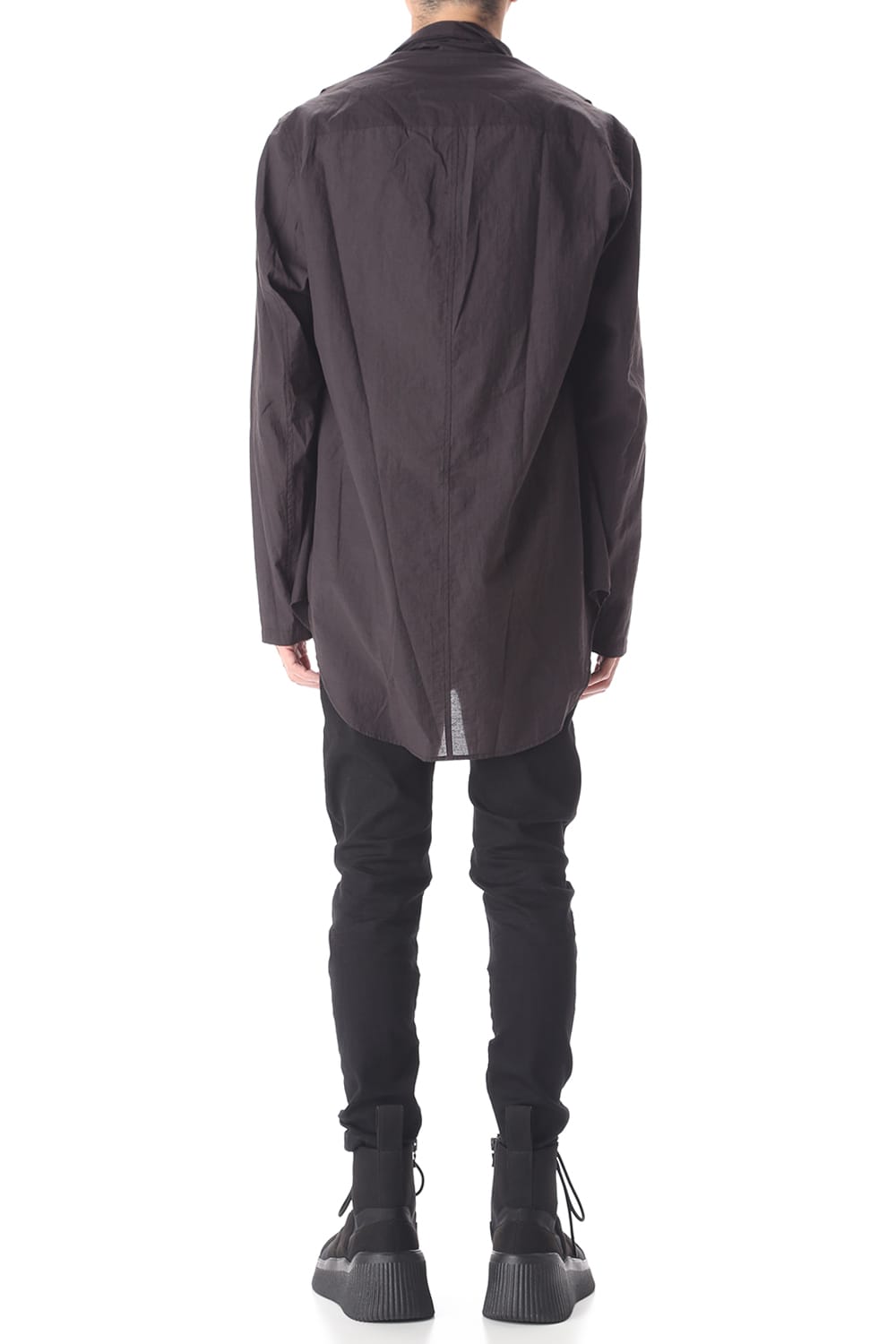 SCARF COLLAR SHIRT BLACK