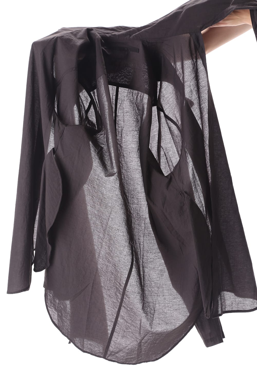 SCARF COLLAR SHIRT BLACK