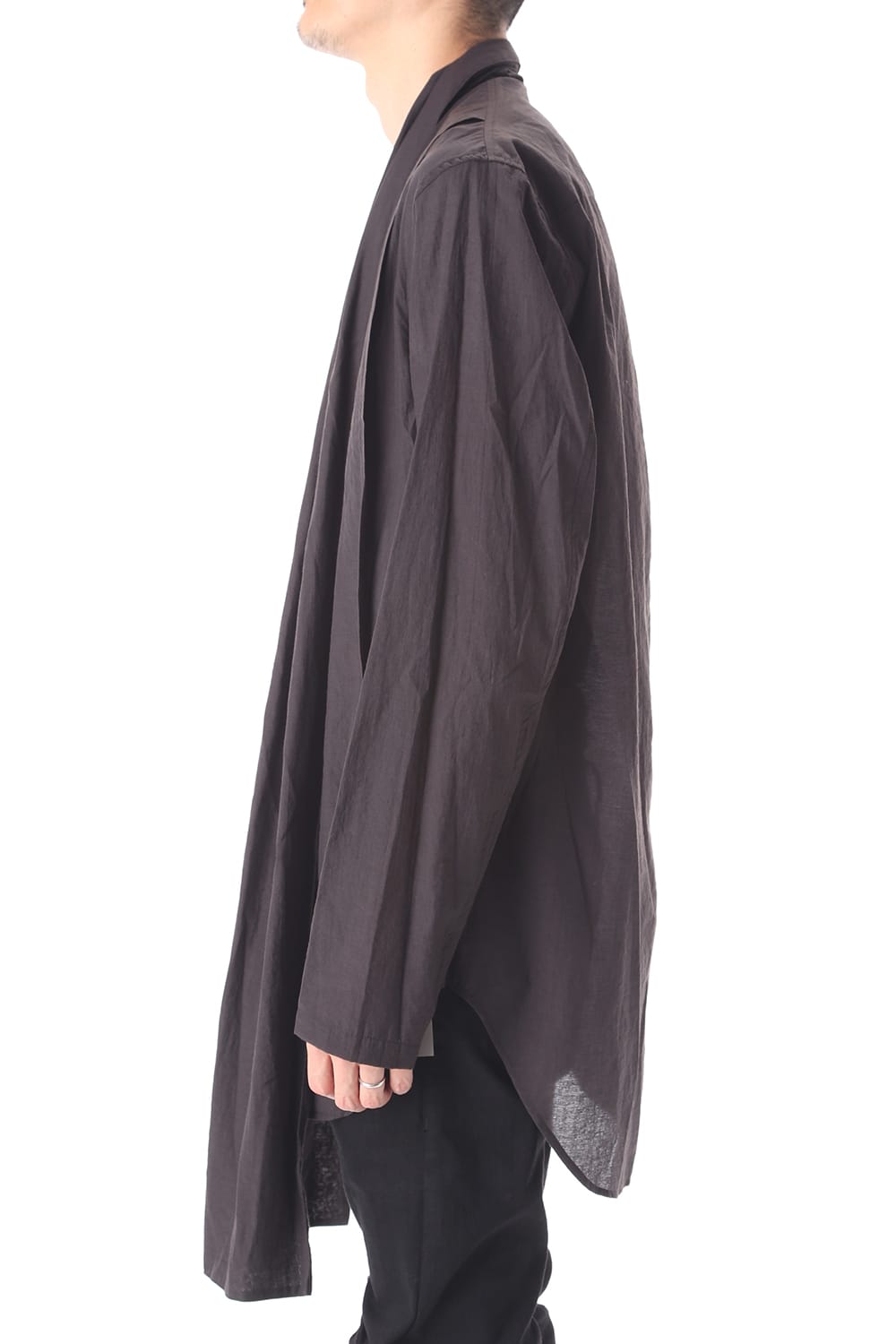 SCARF COLLAR SHIRT BLACK