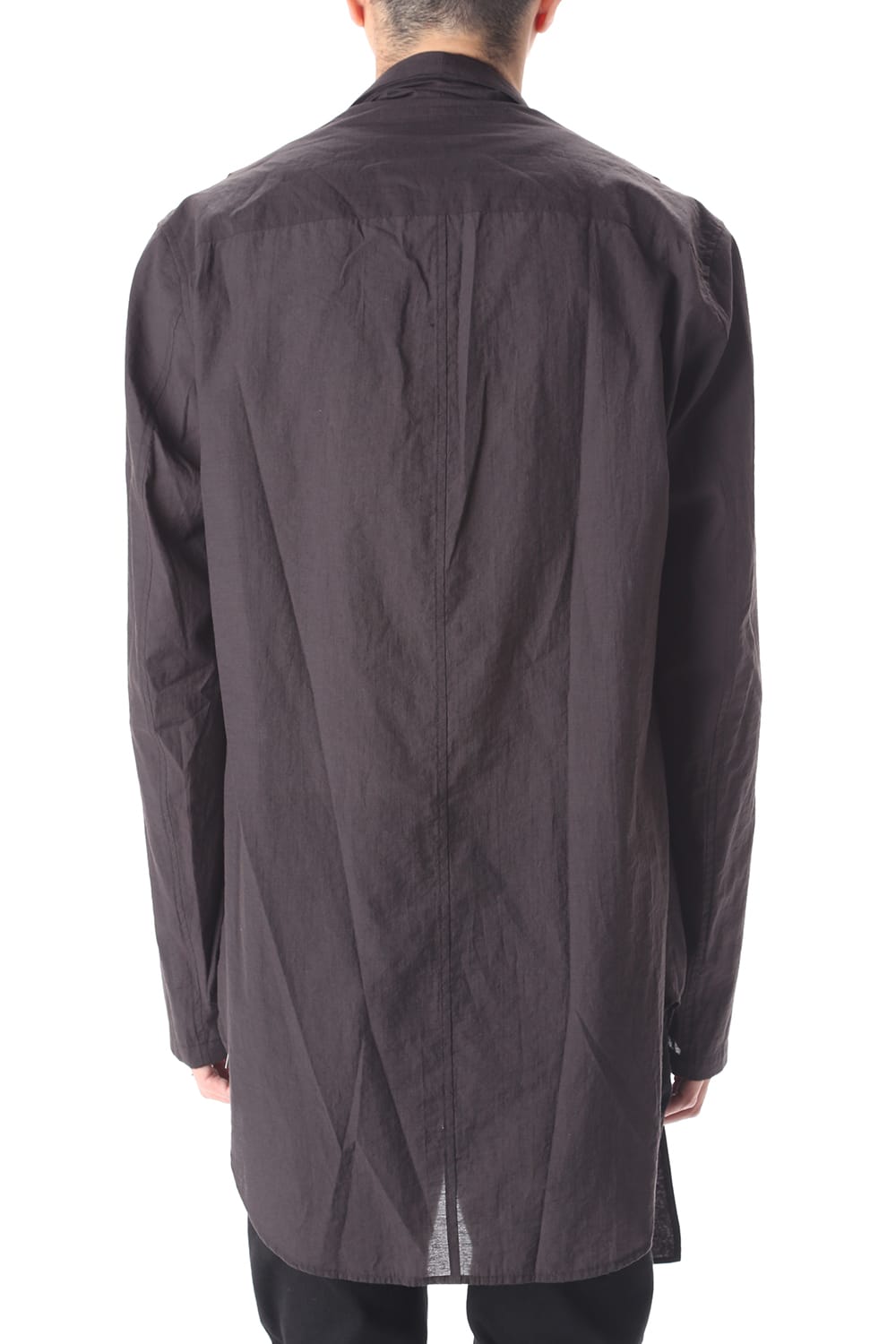 SCARF COLLAR SHIRT BLACK