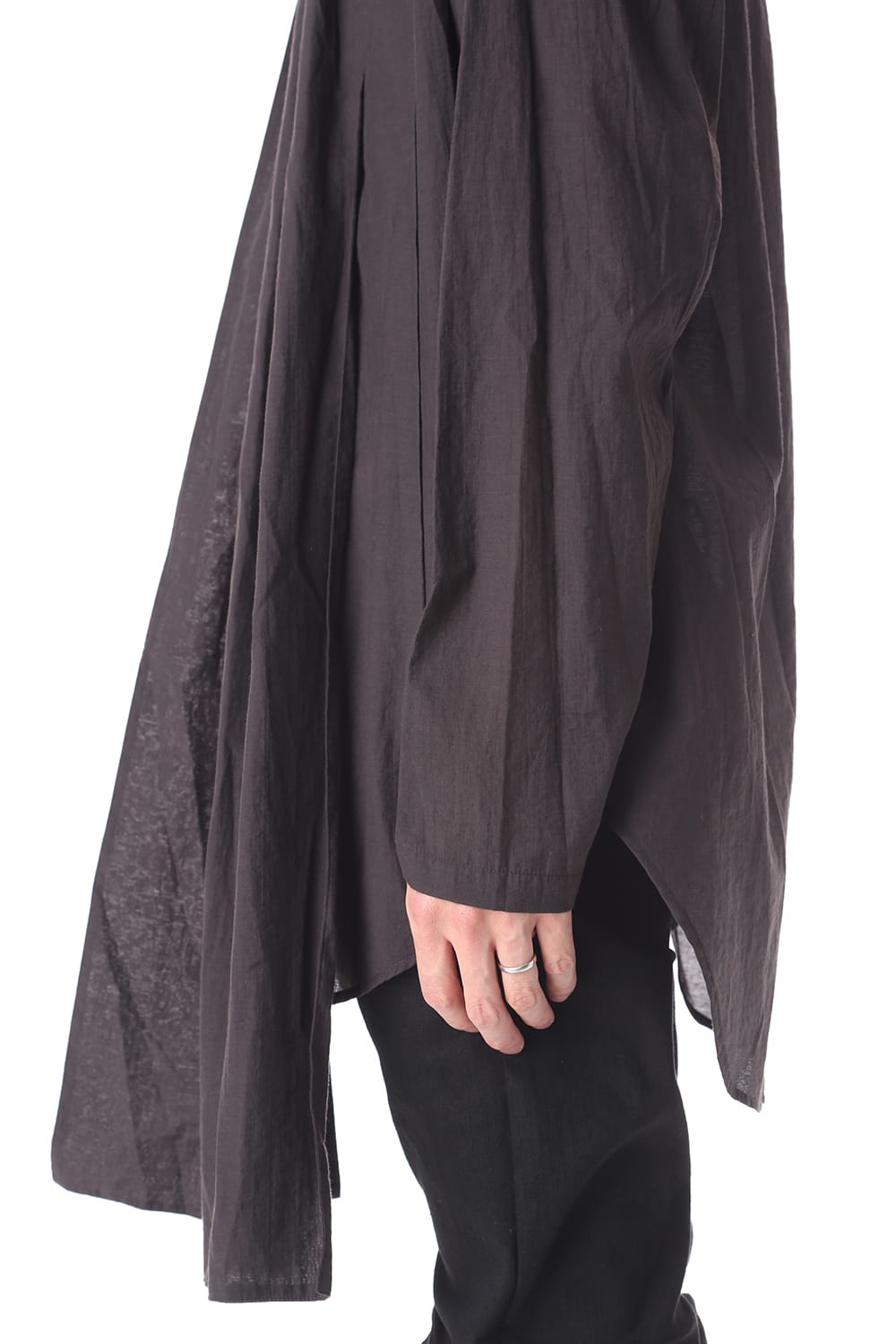 SCARF COLLAR SHIRT BLACK