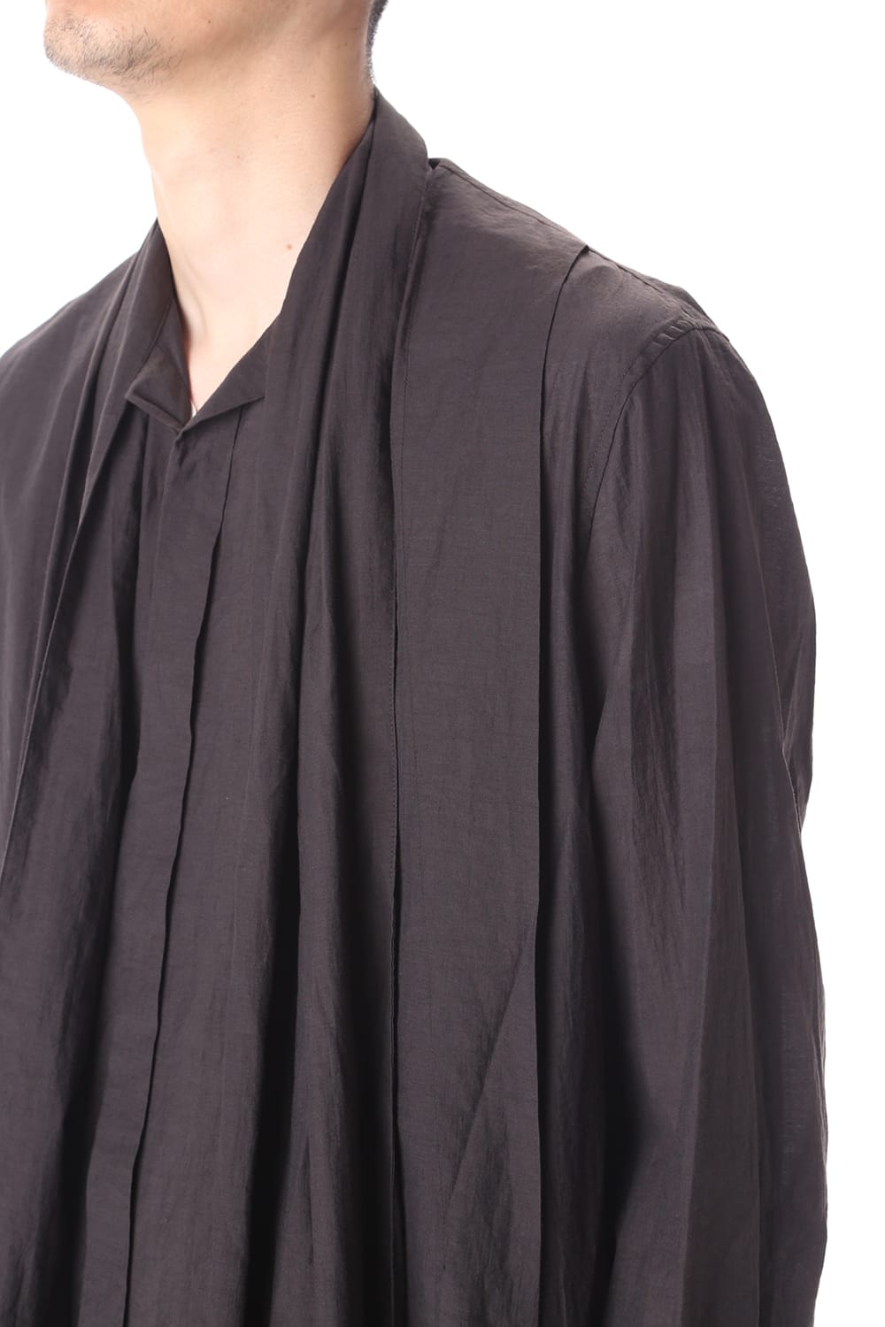 SCARF COLLAR SHIRT BLACK